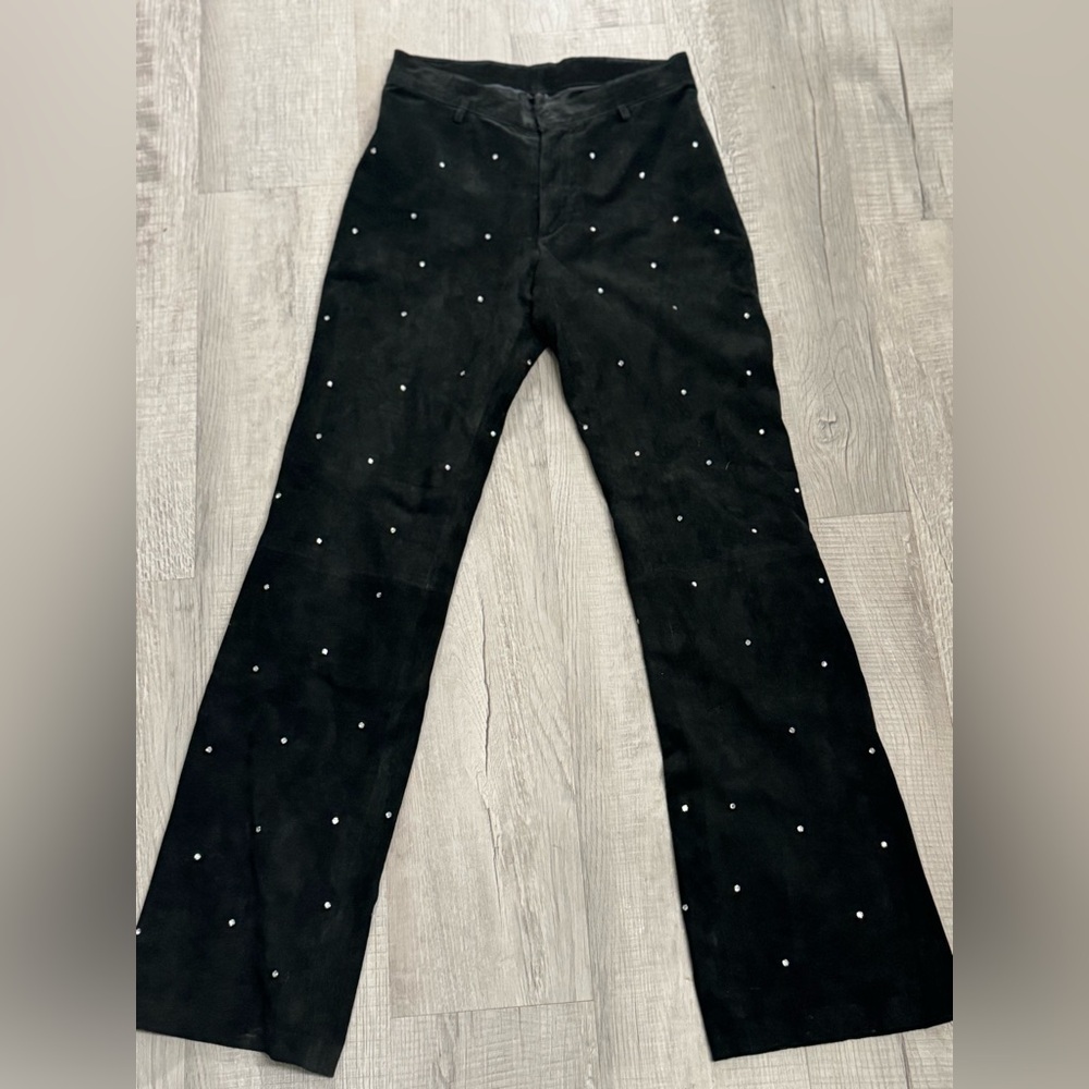 Wilsons Leather Black Pants with Studs 100% Leather